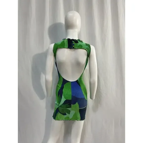 L'Idee 'Gisele' Green Polyester Mini Dress Size 6 - Picture 3 of 5